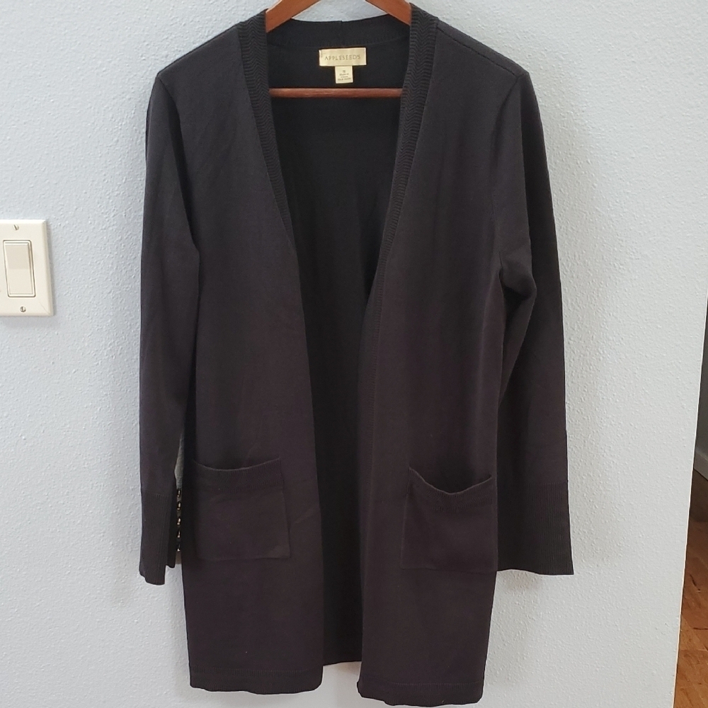 Appleseed's Navy Blue Open Front Cardigan